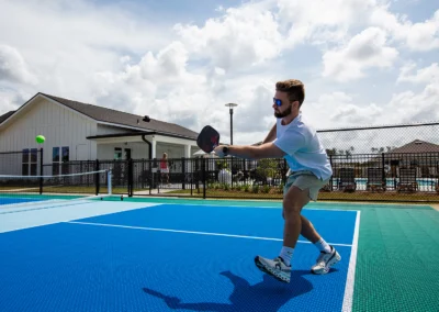 a man playing tennis