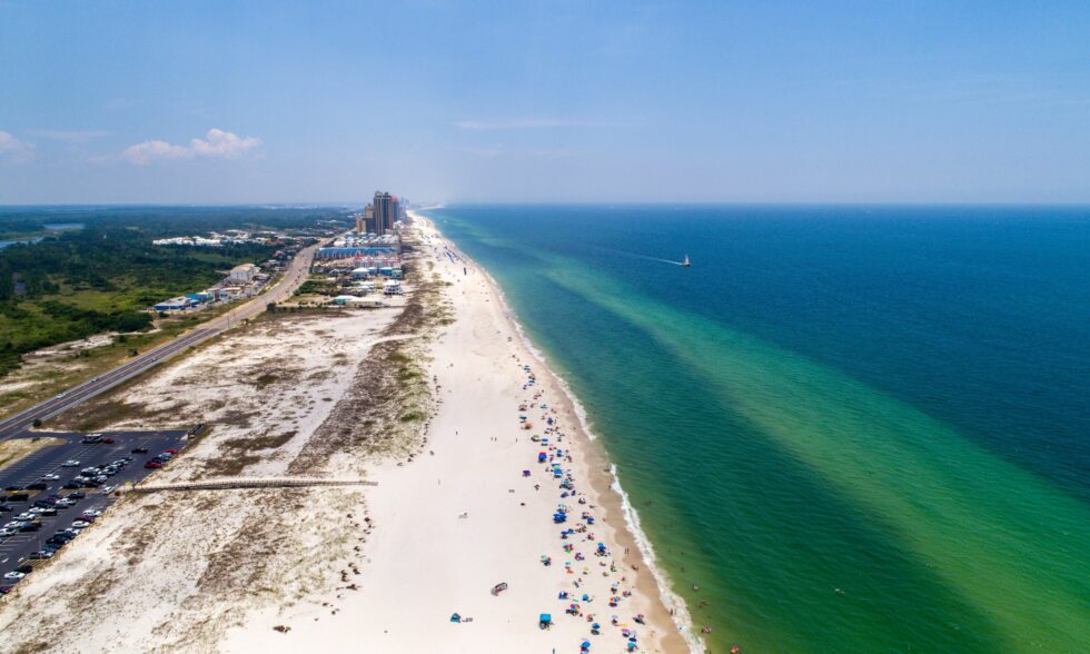 Lifestyle in a gym Aerial view of Gulf Shores